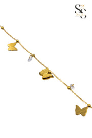 Butterfly anklet