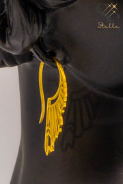 Pharaonic Large Feather - Wing Earrings from Huntress