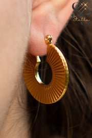 Chunky Textured Hoop Earrings