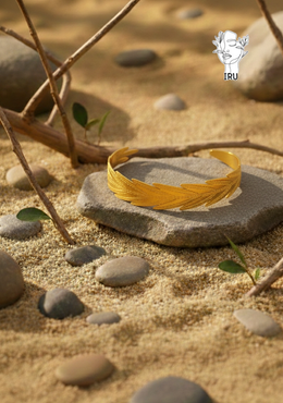 Engraved Feather Bangle