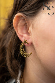 Ramadan Crescent and Stars Earrings