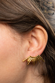 Large Half-Sun Earrings