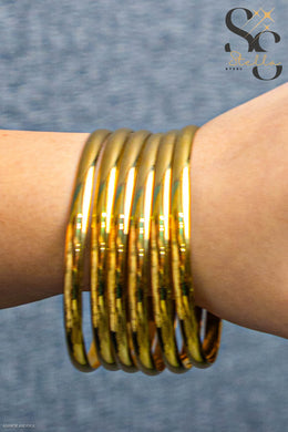 Kimak “Bombay” Bangles 5mm (Gold)