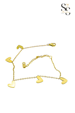 Heart anklet