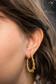 Wire Earrings with Chunky Rings