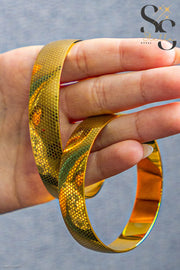 Honeycomb Bangle 14mm (Gold)