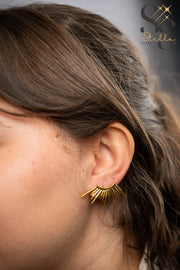 Large Half-Sun Earrings