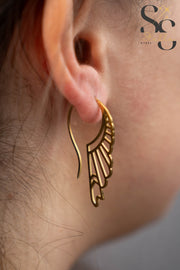Pharaonic Large Feather - Wing Earrings from Huntress
