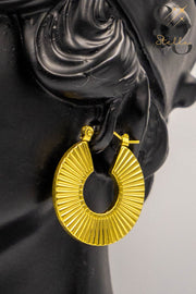 Chunky Textured Hoop Earrings