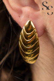 Faceted Teardrop-Like Earrings