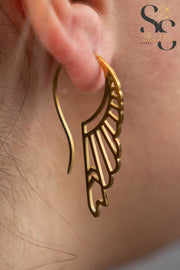 Pharaonic Large Feather - Wing Earrings from Huntress