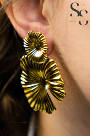 Bracelet-Style Rose Earrings