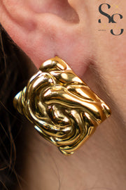 Faceted Rhombus Earrings