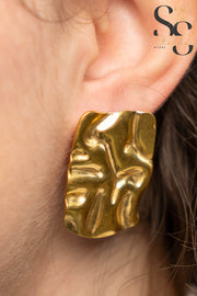 Faceted Rectangular Earrings