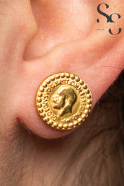 King George Coin Earrings
