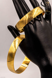 Honeycomb Bangle 14mm (Gold)