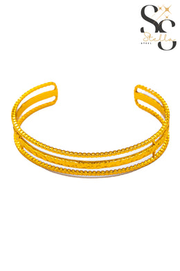 3-Lines Beaded Bangle