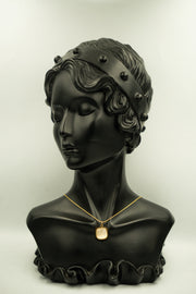 White Stone Necklace, Square