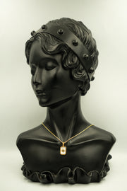 Star Necklace with Rectangular Frame and White Shell