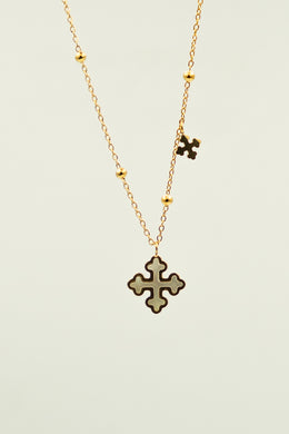 White Mother-of-Pearl Cross Necklace