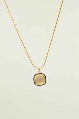 White Stone Necklace, Square