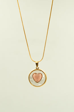 Pink Stone Heart Necklace