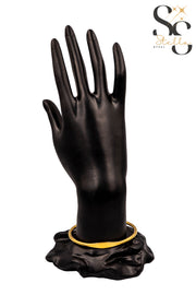 Oval Alloy Bangle with Laser Engraving