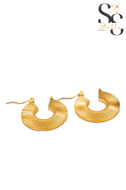Chunky Textured Hoop Earrings