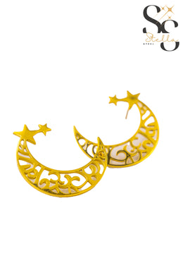 Ramadan Crescent and Stars Earrings