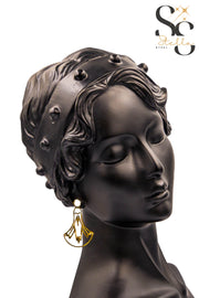 Pharaonic Lotus Flower Earrings – White Shell