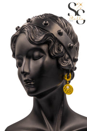 Sun White Shell Stud Earrings