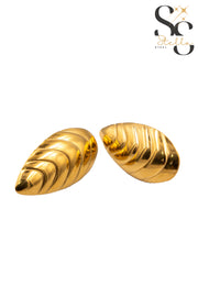 Faceted Teardrop-Like Earrings