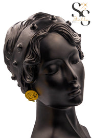 حلق جميل جمال مثلث صدف أسود