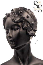 Arabic-Style Earrings – White Enamel