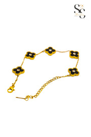 Van Cleef Black Shell Stones Bracelet