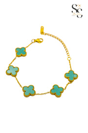 Van Cleef Mint Green Shell Bracelet