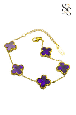 Van Cleef Blue-Pepsi Shell Bracelet