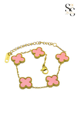 Van Cleef Pink Shell Bracelet