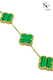 Van Cleef Striped Green Bracelet