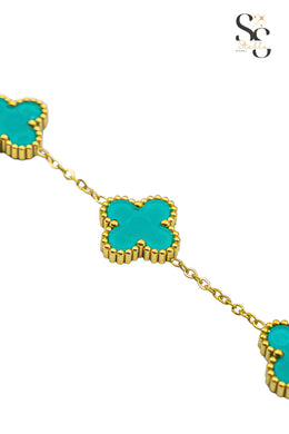 Van Cleef Mint Green Shell Bracelet