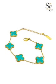 Van Cleef Mint Green Shell Bracelet