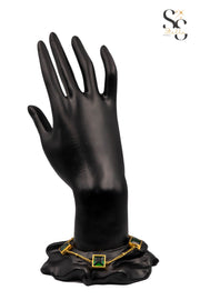 Square Green Stones Bracelet