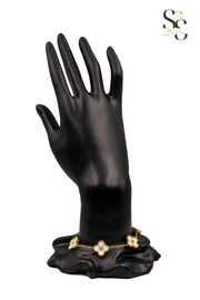 Van Cleef White Shell Stones Bracelet