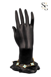 Van Cleef Sky Blue Shell Bracelet