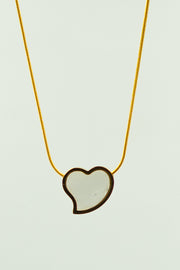 Large White Shell Heart Necklace