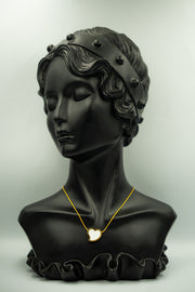 Large White Shell Heart Necklace