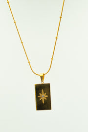 Star Necklace with Rectangular Frame
