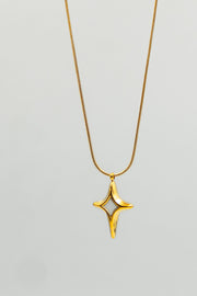 Star Necklace with White Shell