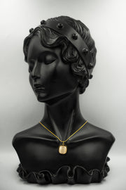 White Stone Necklace, Square