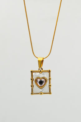 Pink Zircon Heart Necklace